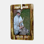 Jachtfotocamouflage gepersonaliseerd metalen ornament (Voorkant links)