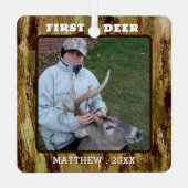 Jachtfotocamouflage gepersonaliseerd metalen ornament (Achterkant)