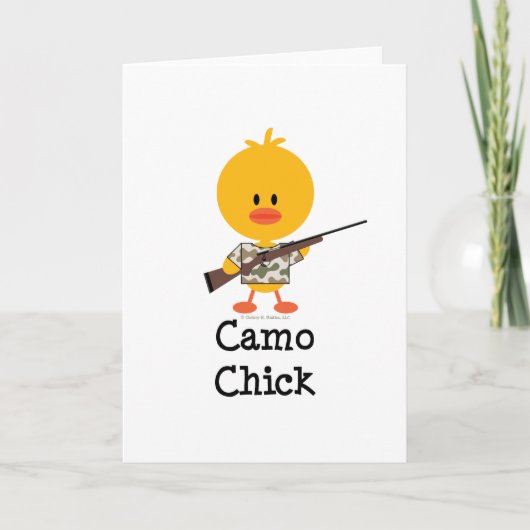 Jachtgeweer Camo Chick Wenskaart Kaart (Voorkant)