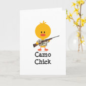 Jachtgeweer Camo Chick Wenskaart Kaart (Gele Bloem)