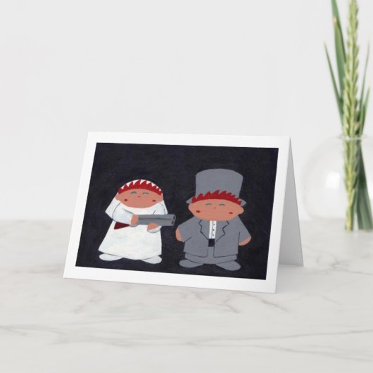 jachtgeweerhuwelijk kaart (Voorkant)