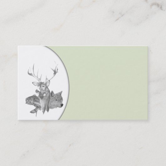 Jachtgids en Taxidermie Bedrijf Visitekaartje (Voorkant)