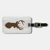 Jachthagelsticker op maat voor hertenjagers met ru bagagelabel (Voorkant horizontaal)