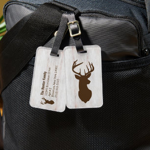 Jachthagelsticker op maat voor hertenjagers met ru bagagelabel