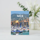 Jachthaven in Nice, Frankrijk Briefkaart (Staand voorkant)