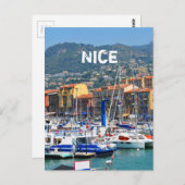 Jachthaven in Nice, Frankrijk Briefkaart (Voorkant / Achterkant)