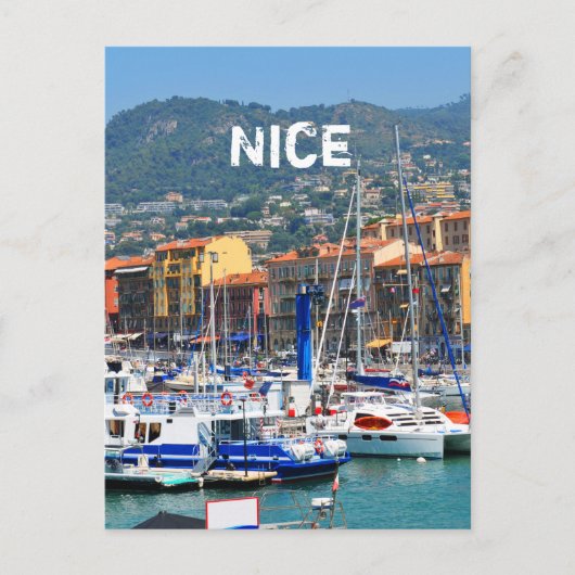 Jachthaven in Nice, Frankrijk Briefkaart (Voorkant)