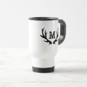  jachthert monogram antlers reizen mug reisbeker (Voorkant rechts)