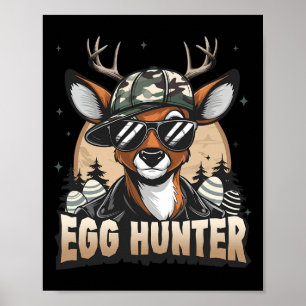 Jachtherten hertenbok achterwaartse cap herten jag poster