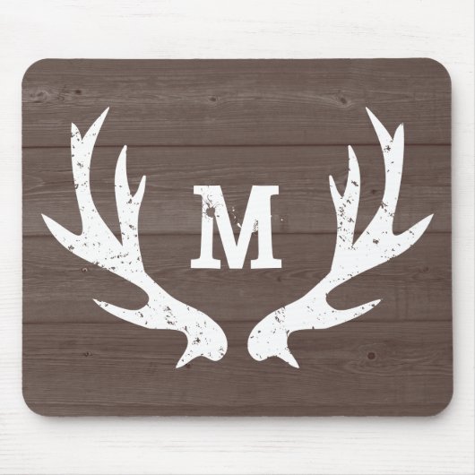 jachthertengeweien monogram muispad muismat (Voorkant)