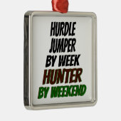 jachthindernisspringer metalen ornament (Rechts)