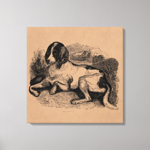  jachthond 1800s Honden Canvas Afdruk
