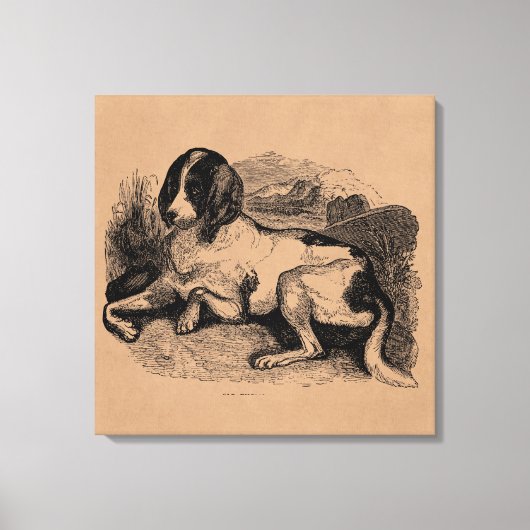  jachthond 1800s Honden Canvas Afdruk (Voorkant)