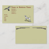 Jachthond en fazant Visitekaartje versie 2 (Voorkant / Achterkant)