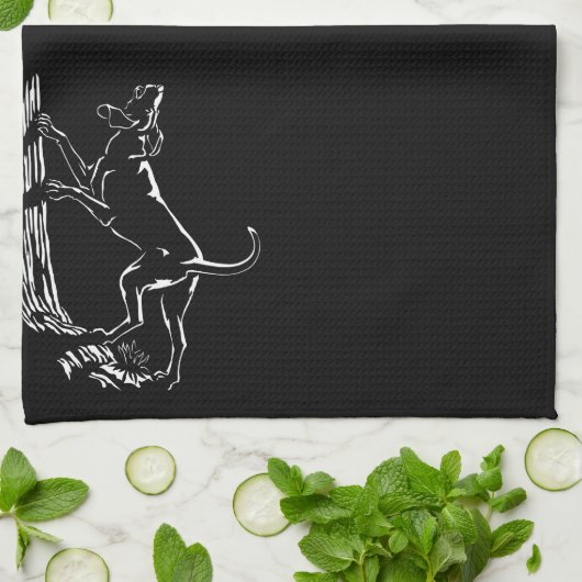 Jachthond Handdoek Jachthond Kunst Theedoek (Gevouwen)