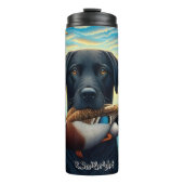 Jachthond met wilde eend thermosbeker (Voorkant)