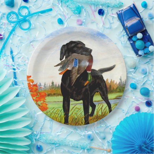 Jachthond papier Borden Papieren Bordje (Feest)