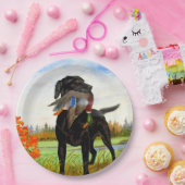 Jachthond papier Borden Papieren Bordje (Feest)
