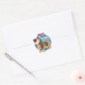 jachthond ronde sticker (Envelop)