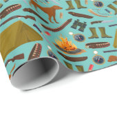 Jachthond Shotgun Tent Verrekijker Sport Cadeaupapier (Rol Hoek)