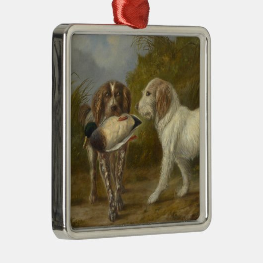 Jachthonden (door Carlo Ademollo) Metalen Ornament (Rechts)