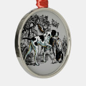 jachthonden metalen ornament (Rechts)