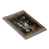 jachthonden op plaid notitieboek (Rechterzijde)