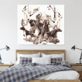 Jachthonden, Pistolen, Jachtseizoen T-Shirt Thro Canvas Afdruk (Insitu (Slaapkamer))