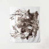 Jachthonden, Pistolen, Jachtseizoen T-Shirt Thro Wandkleed (Voorkant)