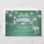 Jachthoorn Jacht Bachelor Feest Verlichtingslint Kaart (Voorkant)