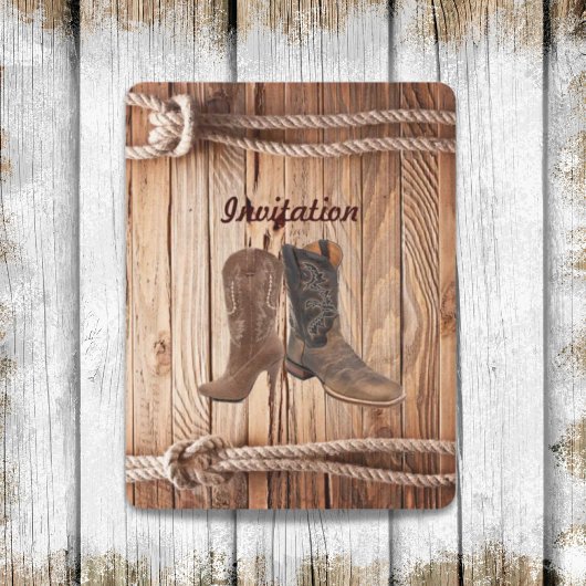 jachthout Cowboy Boots Western land Weddenschap Kaart