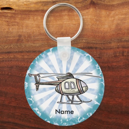 Jachtige helikopter-sleutelhanger sleutelhanger (Voorkant)
