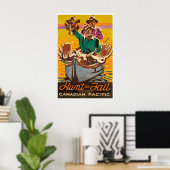 Jachtkunst Canada Reisposter Elandjager Poster (Thuiskantoor)