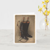 Jachtlaarzen & zweep kaart (Gele Bloem)