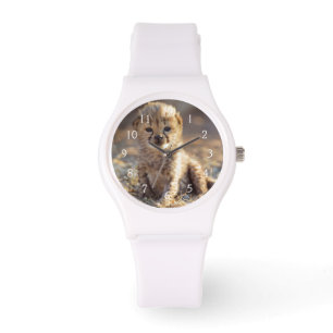 Jachtluipaard 19 dagen oude mannelijke welp horloge