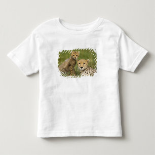 Jachtluipaard, Acinonyx jubatus, met welp Kinder Shirts