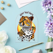 jachtluipaard acryl uitnodigingen (Insitu (Huwelijk))