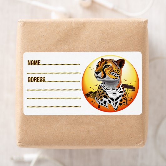 Jachtluipaard Afrikaanse Katachtige Wilde Dier Vie Etiket (Insitu)