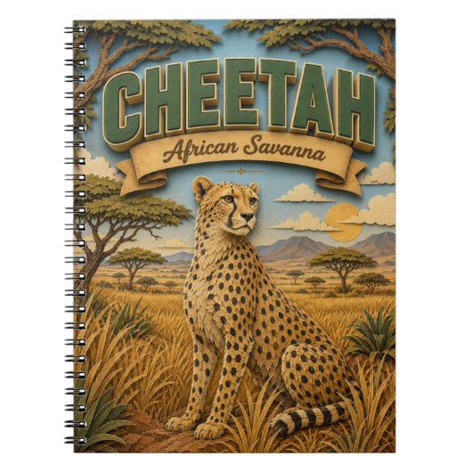 Jachtluipaard Afrikaanse savanne POPCUT Notitieboek (Voorkant)