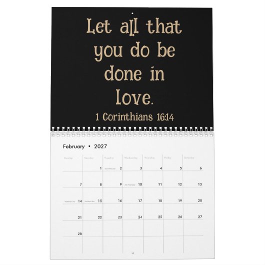 Jachtluipaard Bijbelvers Jaarlijkse Kalender (Feb 2027)