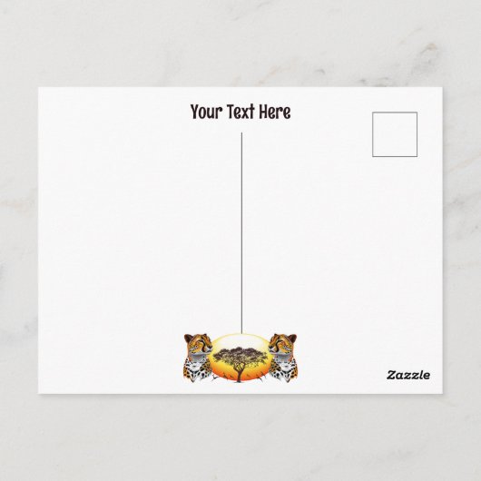 jachtluipaard briefkaart (Achterkant)