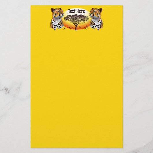 jachtluipaard briefpapier (Voorkant)