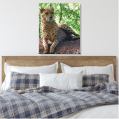 jachtluipaard canvas afdruk (Insitu (Slaapkamer))