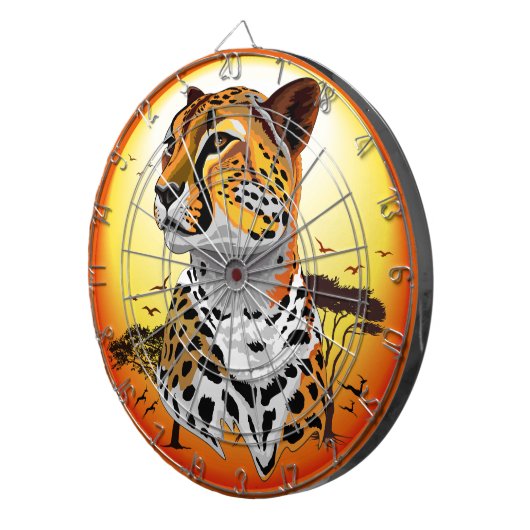 jachtluipaard dartbord (Voorkant Rechts)