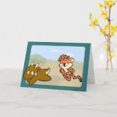 Jachtluipaard die Antilope achtervolgen Kaart (Gele Bloem)