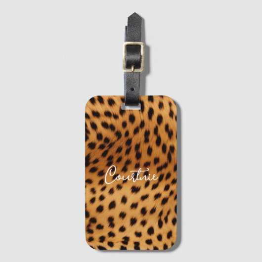 Jachtluipaard Dierenbont Bagagelabel (Voorkant (verticaal))