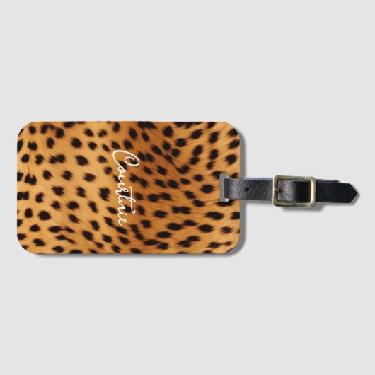 Jachtluipaard Dierenbont Bagagelabel (Voorkant (horizontaal))