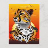 jachtluipaard feestdagenkaart (Voorkant)