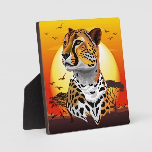 jachtluipaard fotoplaat (Voorkant)