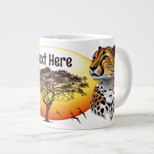 jachtluipaard grote koffiekop (Voorkant rechts)